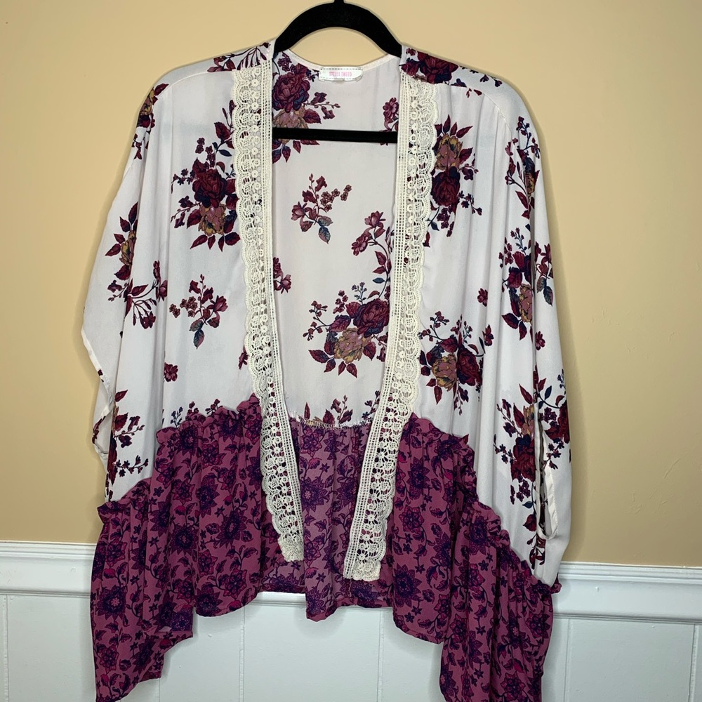 Stella Tweed Flower Print Cardigan